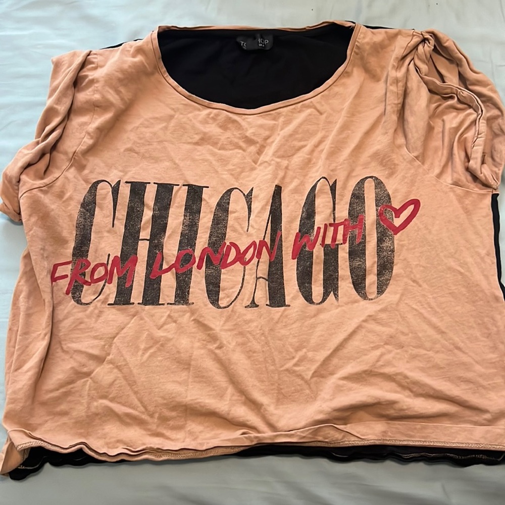 Top shop oversized crop tee: Chicago from London With ❤️
